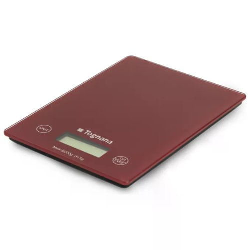 TOGNANA PORCELLANE Tognana Bilancia da Cucina Digitale Rosso Mela 5kg