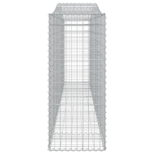 vidaXL Cesti Gabbioni ad Arco 5 pz 400x50x120/140 cm Ferro Zincato