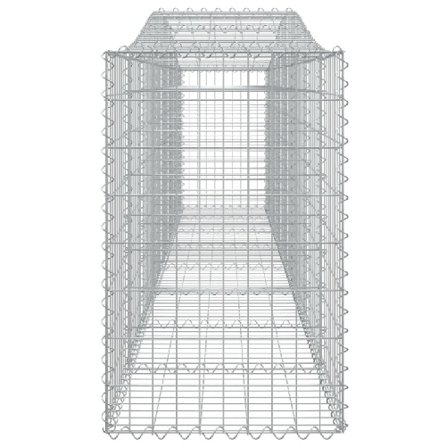 vidaXL Cesto Gabbione ad Arco 400x50x80/100 cm Ferro Zincato