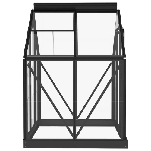 vidaXL Serra in Vetro Antracite 155x103x191 cm Telaio in Alluminio