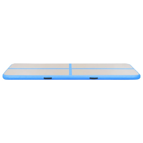 Tappetino Ginnastica Gonfiabile con Pompa 800x100x10 cm PVC Blu