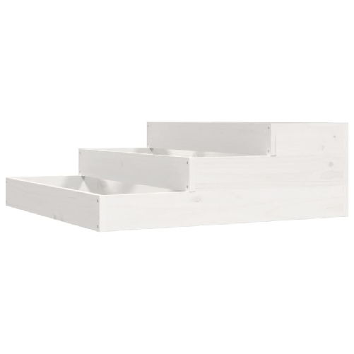 vidaXL Fioriera Bianca 78x78x27 cm in Legno Massello di Pino