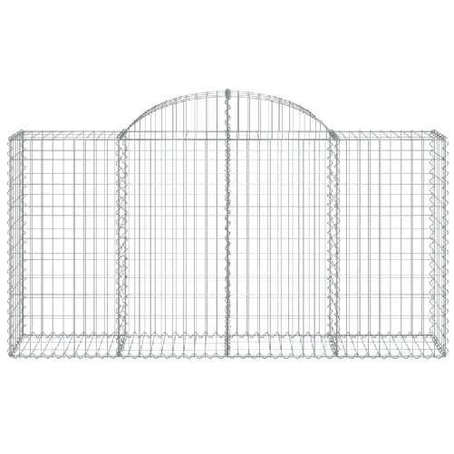 vidaXL Cesto Gabbione ad Arco 200x50x100/120 cm Ferro Zincato