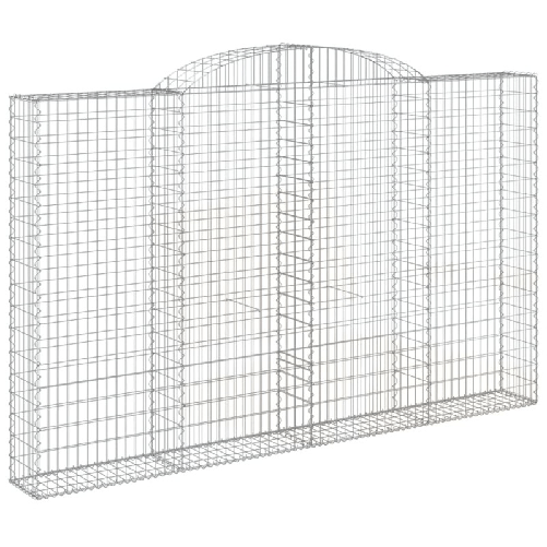 vidaXL Cesto Gabbione ad Arco 300x30x180/200 cm Ferro Zincato