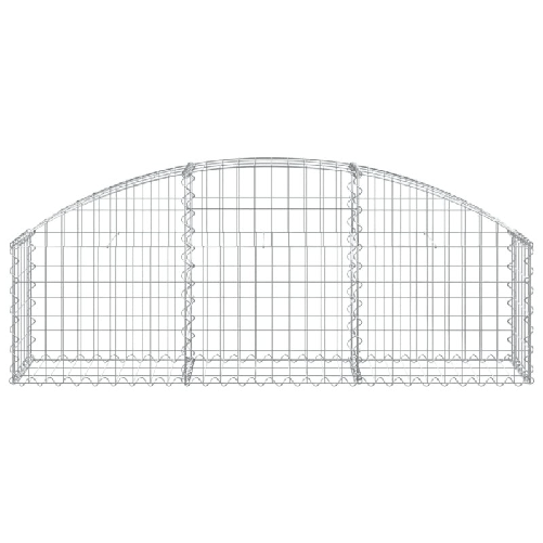 vidaXL Cesto Gabbione ad Arco 150x30x40/60 cm Ferro Zincato