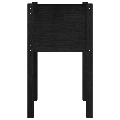 vidaXL Fioriera da Giardino Nera 40x40x70 cm in Legno Massello di Pino