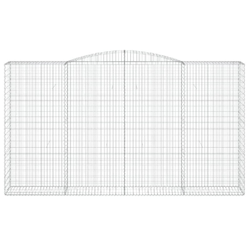 vidaXL Cesto Gabbione ad Arco 400x50x220/240 cm Ferro Zincato