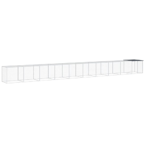 vidaXL Gabbia Polli con Tetto Antracite 1003x98x90 cm Acciaio Zincato
