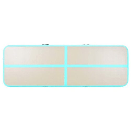 vidaXL Tappetino Ginnastica Gonfiabile e Pompa 700x100x10 cm PVC Verde