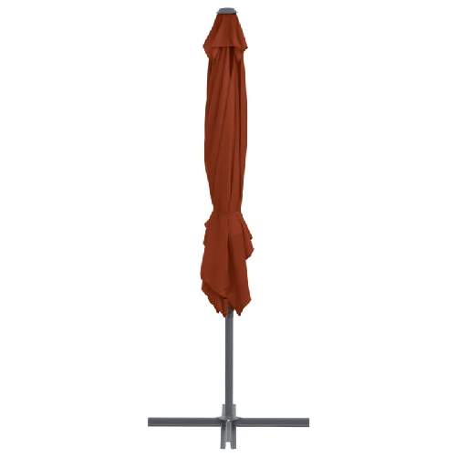 Ombrellone a Sbalzo con Palo in Acciaio 250x250 cm Terracotta