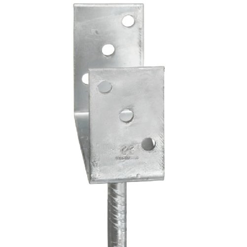 vidaXL Picchetti per Recinzione 6 pz Argento 10x6x30cm Acciaio Zincato