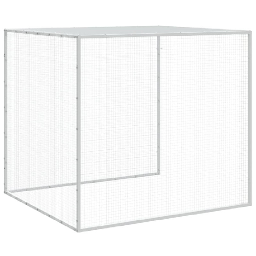 vidaXL Gabbia Polli con Tetto Antracite 403x98x90 cm Acciaio Zincato