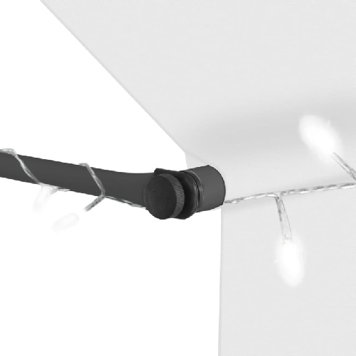 Tenda da Sole Retrattile Manuale con LED 150 cm Crema