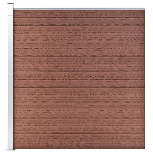 vidaXL Recinzione da Giardino in WPC 1564x186 cm Marrone