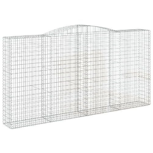 vidaXL Cesti Gabbioni ad Arco 3 pz 400x50x200/220 cm Ferro Zincato