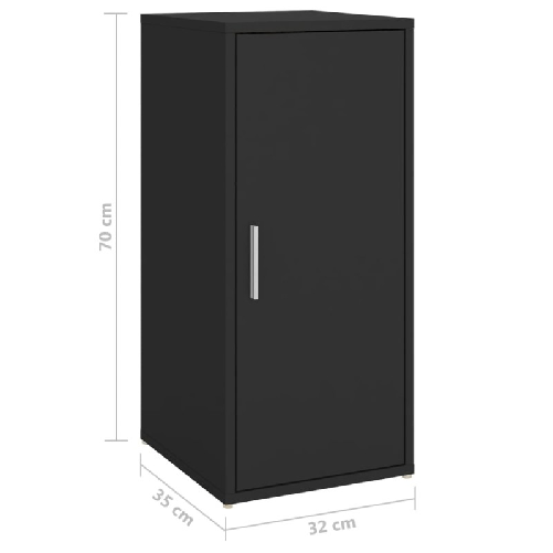 vidaXL Scarpiera Nera 32x35x70 cm in Truciolato