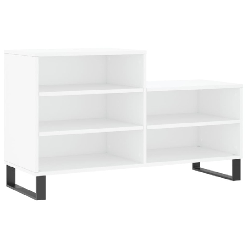 vidaXL Scarpiera Bianca 102x36x60 cm in Legno Multistrato