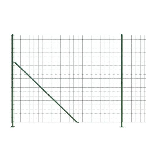 vidaXL Recinzione Metallica con Flangia Verde 1,8x25 m