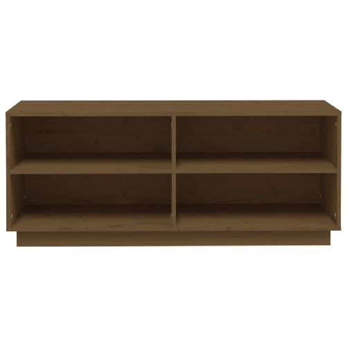 Scarpiera Miele 110x34x45 cm in Legno Massello di Pino