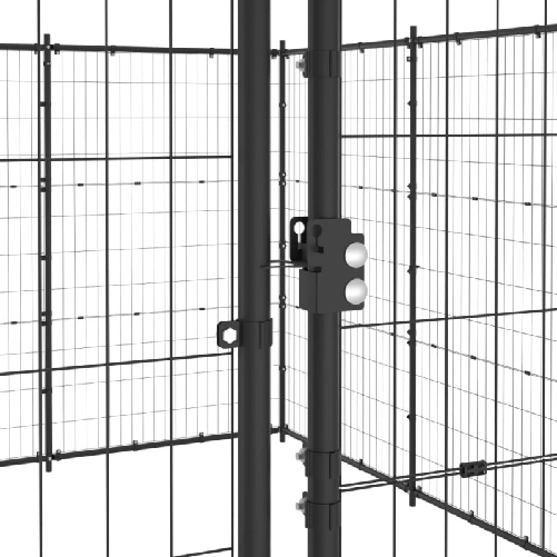 vidaXL Gabbia per Cani da Esterno in Acciaio 43,56 m²