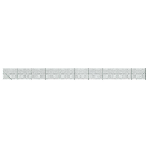 vidaXL Recinzione a Rete con Flangia Verde 1,8x25 m