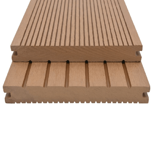 vidaXL Pavimento per Esterni in WPC Pieno Accessori 16 m² 2,2 m Teak