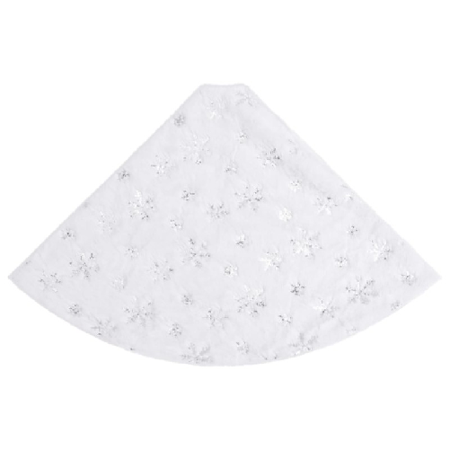 vidaXL Gonna per Albero di Natale Raffinata Bianca 90 cm in Similpelle