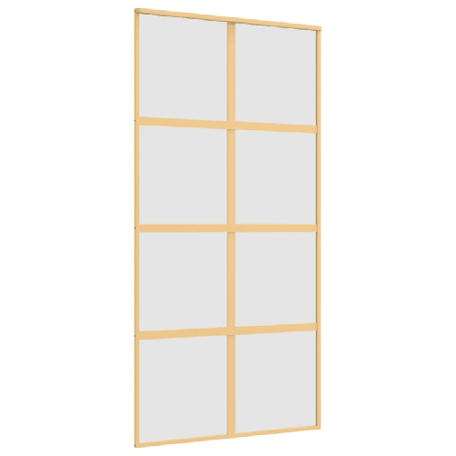 Porta Scorrevole Oro 102,5x205 Vetro Smerigliato ESG Alluminio