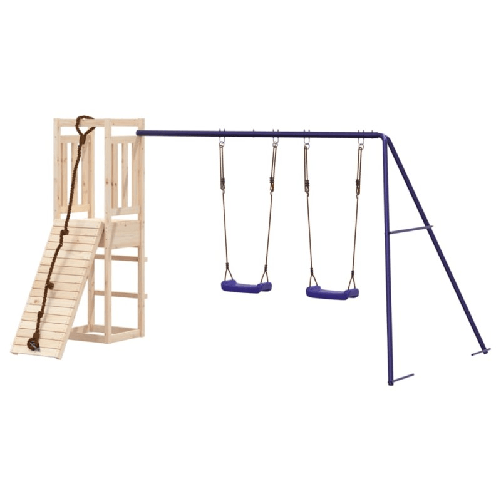 Set da Gioco da Esterno in Legno Massello di Pino