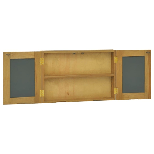 Mobile a Specchio 60x10x40 cm in Legno Massello di Teak