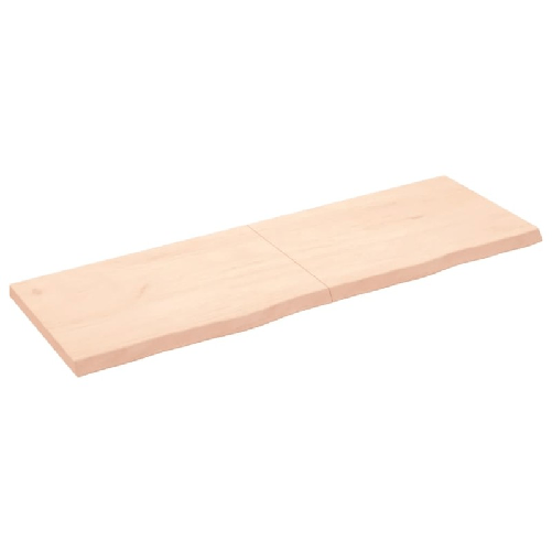 vidaXL Piano per Tavolo 180x60x6 cm in Rovere Massello Non Trattato