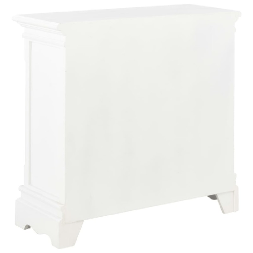 vidaXL Credenza Bianca 70x28x70 cm in Legno Massello di Pino