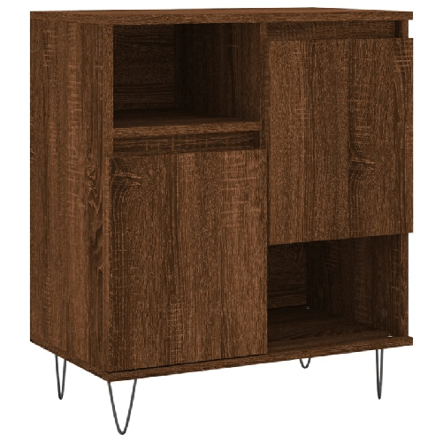 vidaXL Credenze 2 pz Rovere Marrone in Legno Multistrato