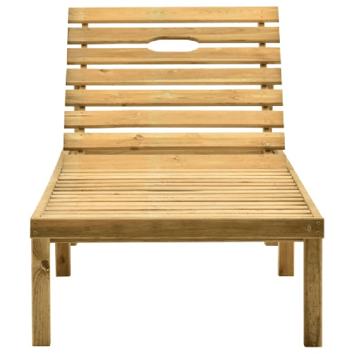 vidaXL Lettino Prendisole da Giardino in Legno di Pino Impregnato