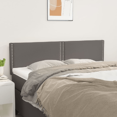 vidaXL Testiere 2 pz Grigie 72x5x78/88 cm in Similpelle