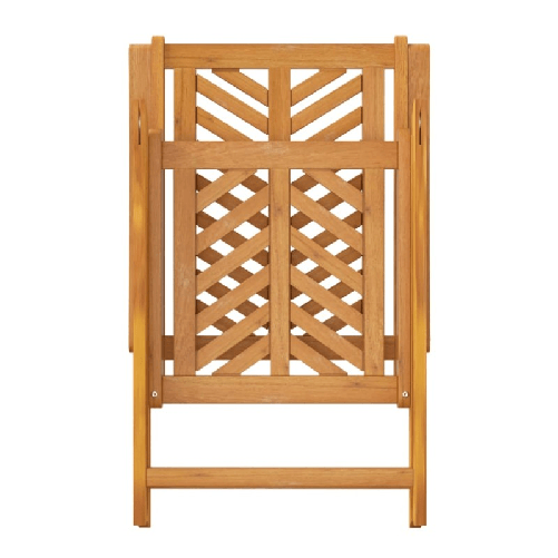 vidaXL Sedie da Giardino Reclinabili 3 pz in Legno Massello di Acacia