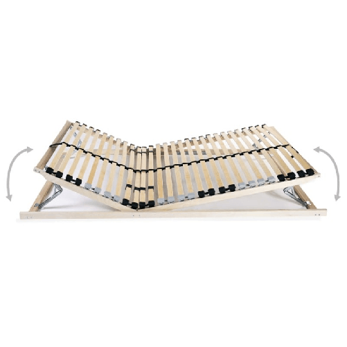 vidaXL Reti a Doghe 2 pz 7 Zone con 28 Doghe in Legno 90x200 cm