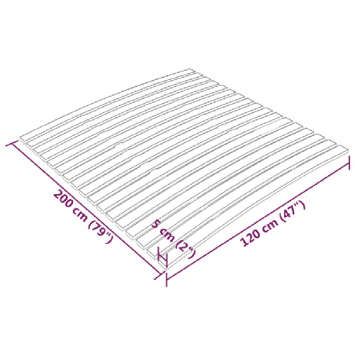 vidaXL Rete a Doghe con 17 Doghe 120x200 cm