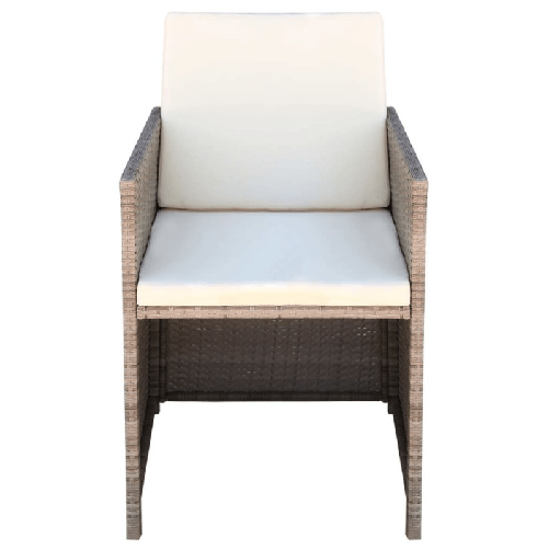 vidaXL Sedie da Giardino 2 pz con Cuscini in Polyrattan Beige