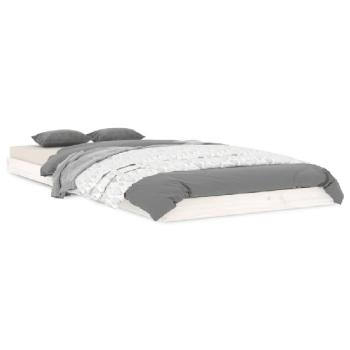 vidaXL Giroletto Bianco 90x200 cm in Legno Massello di Pino