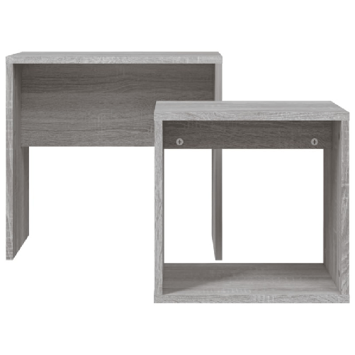 vidaXL Tavolini Salotto Impilabili 2pz Grigio Sonoma Legno ingegnerizzato