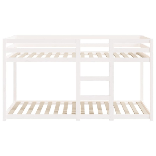vidaXL Letto a Castello Bianco 80x200 cm in Legno Massello di Pino