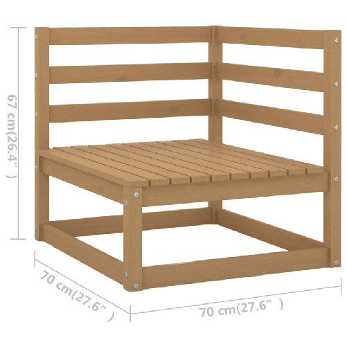 Set Divani da Giardino 10 pz in Legno Massello di Pino