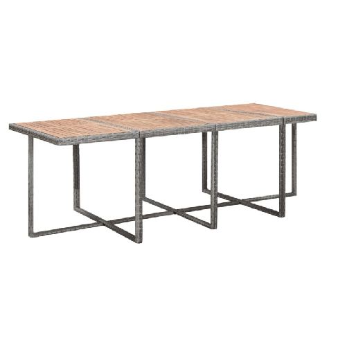 vidaXL Set da Pranzo da Giardino 13 pz Polyrattan e Acacia Antracite