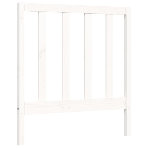 vidaXL Giroletto con Testiera Bianco Single in Legno Massello