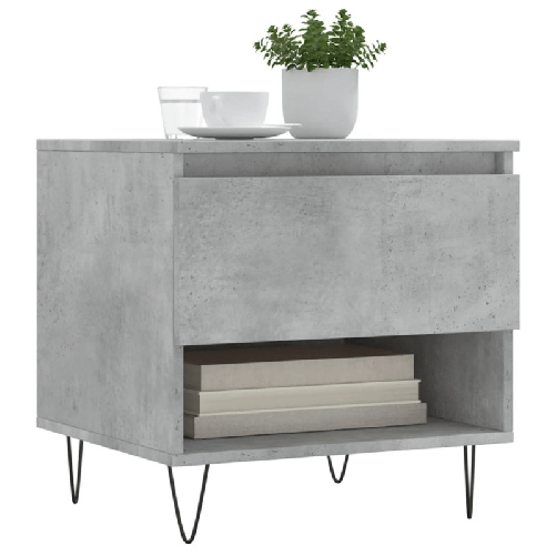 vidaXL Tavolino da Salotto Grigio Cemento 50x46x50cm Legno Multistrato