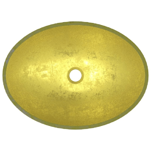 Lavandino in Vetro 50x37x14 cm Oro