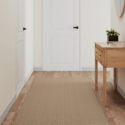 vidaXL Tappeto Corsia Aspetto Sisal Sabbia 80x400 cm