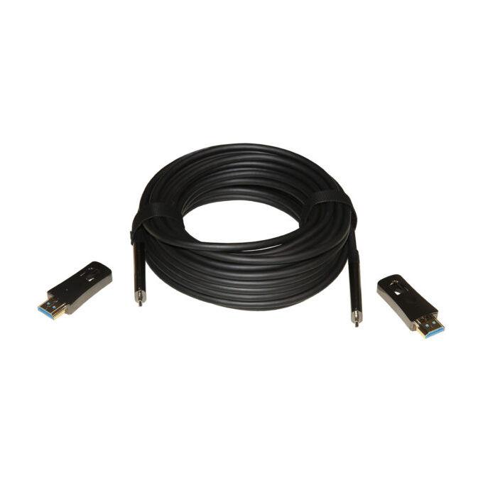 Cavo Hdmi 2.0 Aoc Fibra Ottica Mt 60 Con Connettori Staccabili