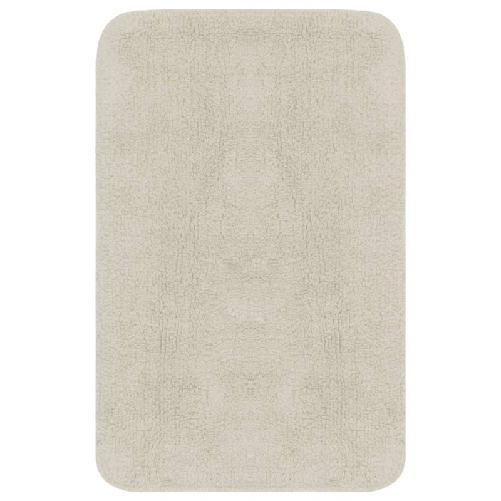 vidaXL Set Tappetini per Bagno 3 pz in Tessuto Bianco